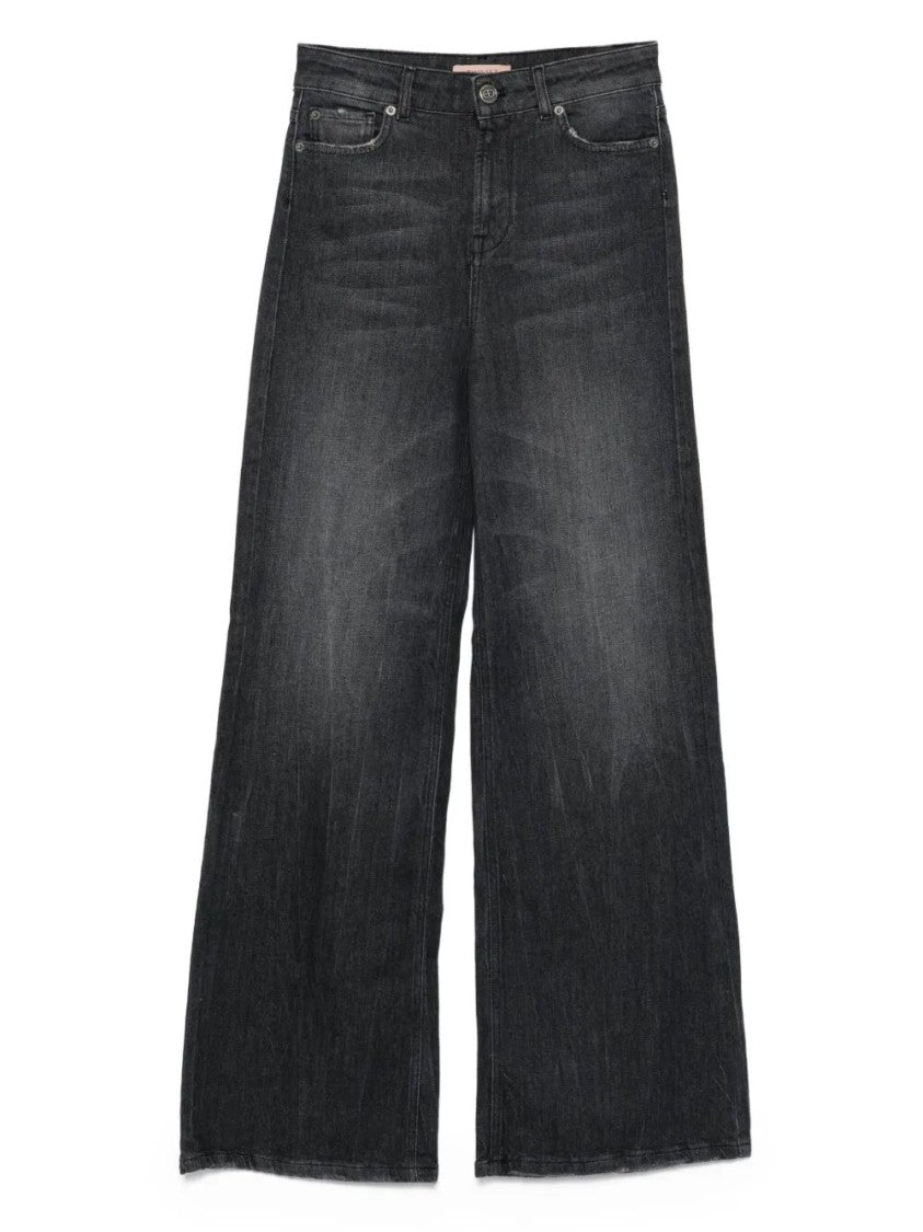 Twin-Set Wide-Leg Jeans With High Waist