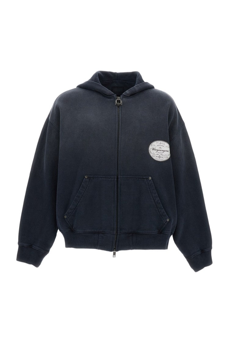 Wooyoungmi Cotton Full-Zip Hoodie With Embossed Logo