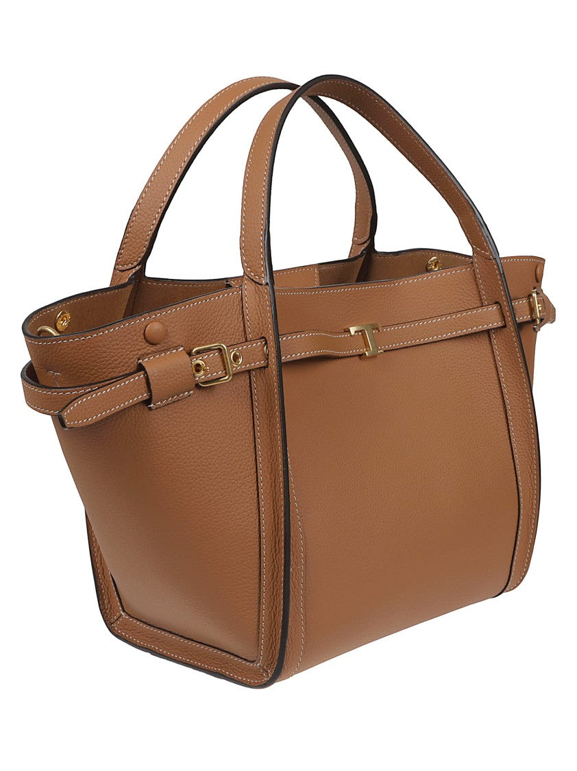 Tod's Small Tim Trapezoidal Calf Leather Tote Bag