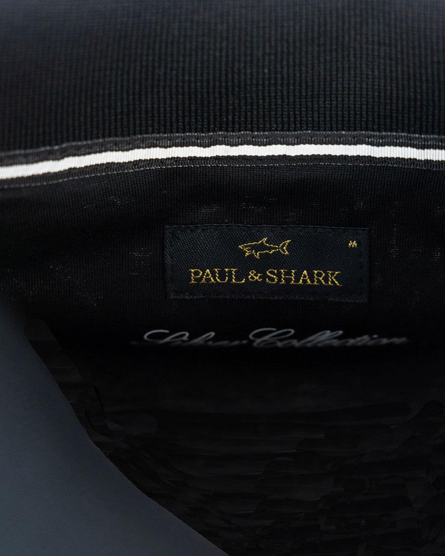 Paul & Shark Black Cotton Jersey Polo Shirt