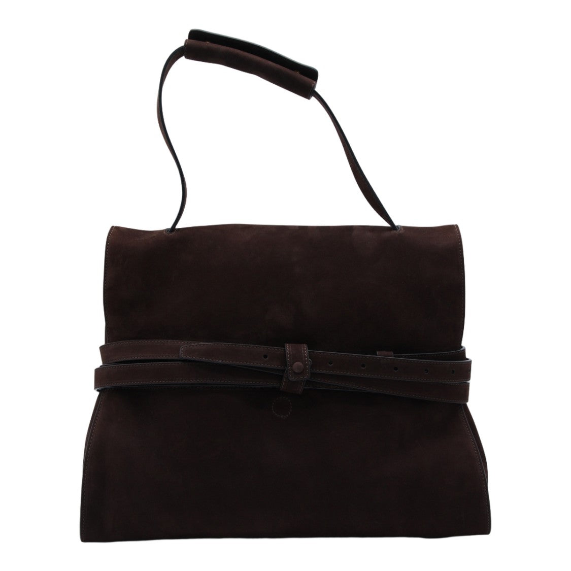 Moschino Structured Rectangular Suede Bag