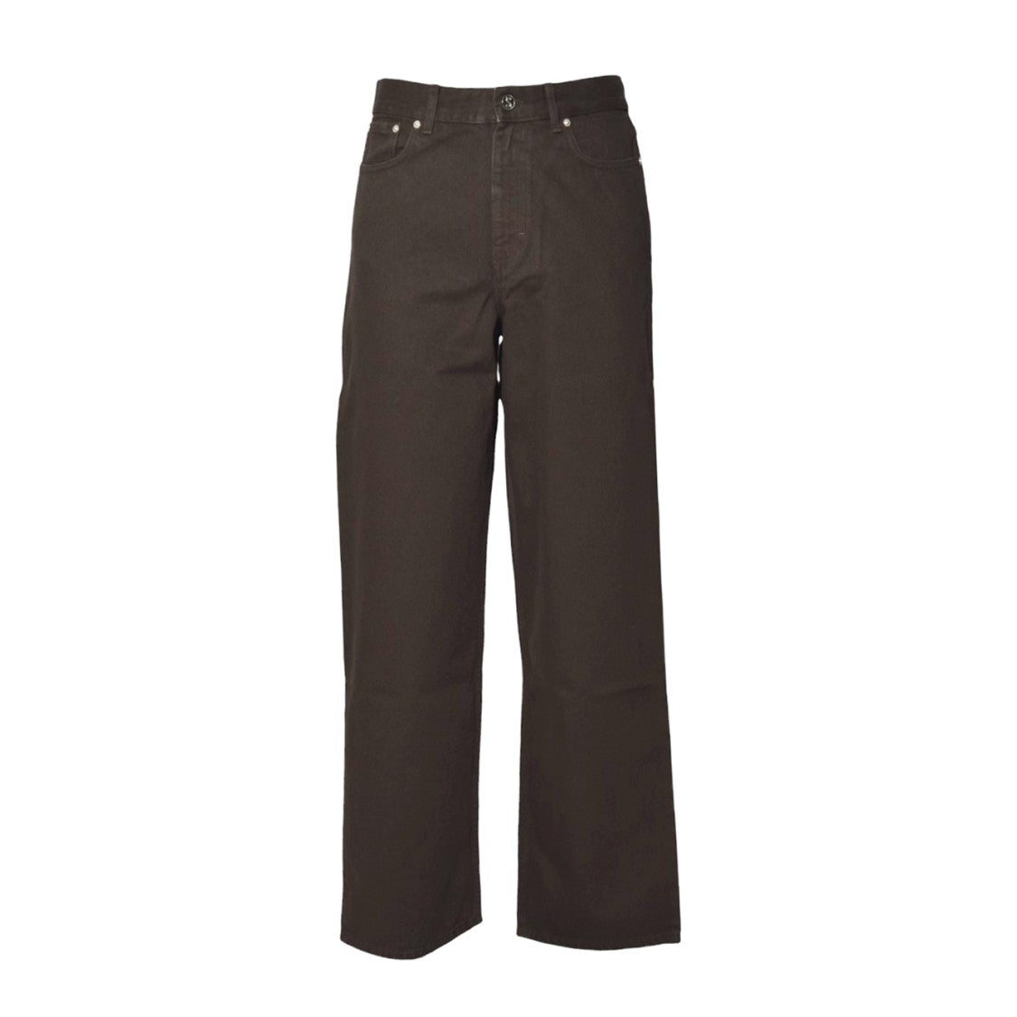 Séfr Wide Cut Jeans In Brown Cotton Séfr
