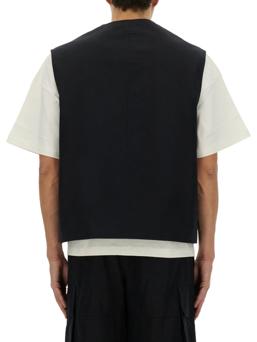 Jil Sander Black Cargo Vest