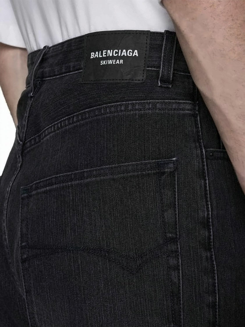 Balenciaga Wide-Leg Denim Pants With Classic Five-Pocket Design
