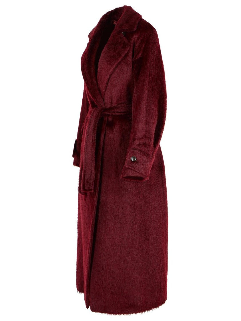 Max Mara 'Albata 1234' Long Coat In Alpaca And Cherry Wool