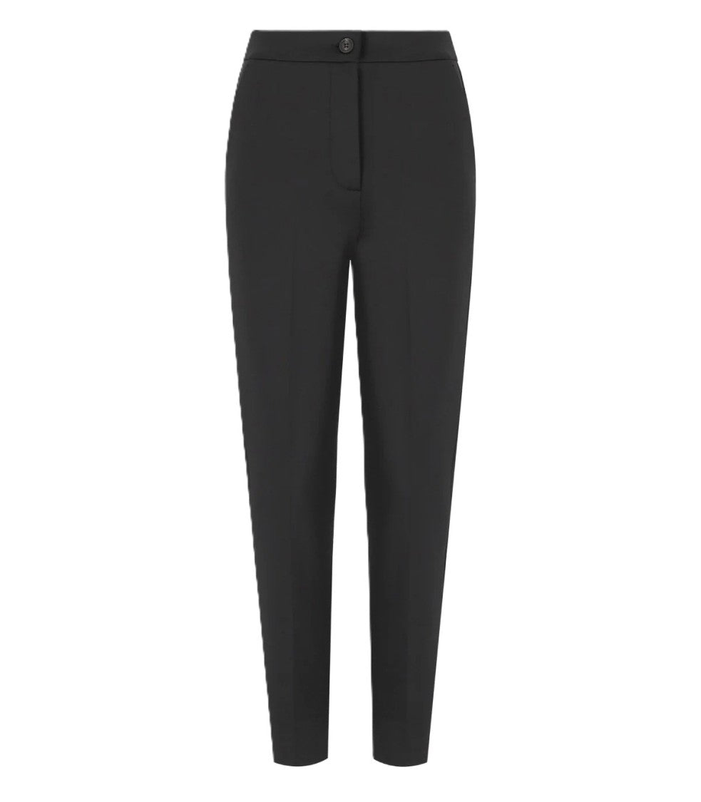 Max Mara Straight Cut Tailored Pants With Buttoned Waistband