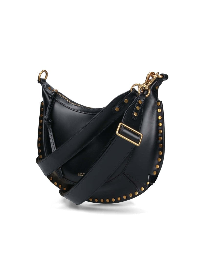 Isabel Marant Crescent-Shape Black Leather Shoulder Bag