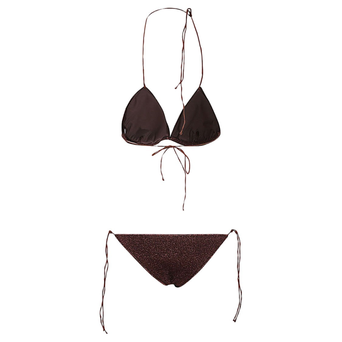 Oséree Deep Brown Two-Piece Bikini Set