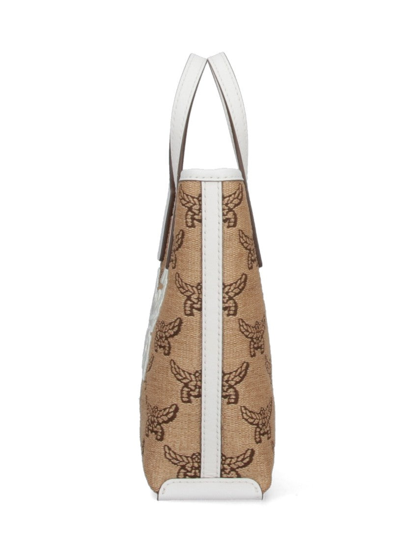 Mcm Logo Tote Bag – Beige