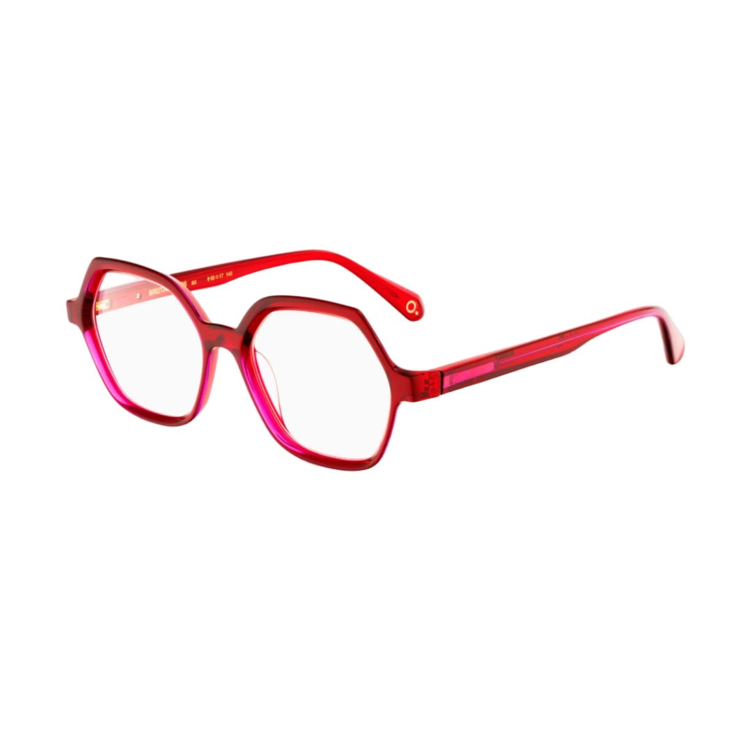 Etnia Barcelona Brutal No.26 Octagonal Red Acetate Eyeglasses With Geometric Frame