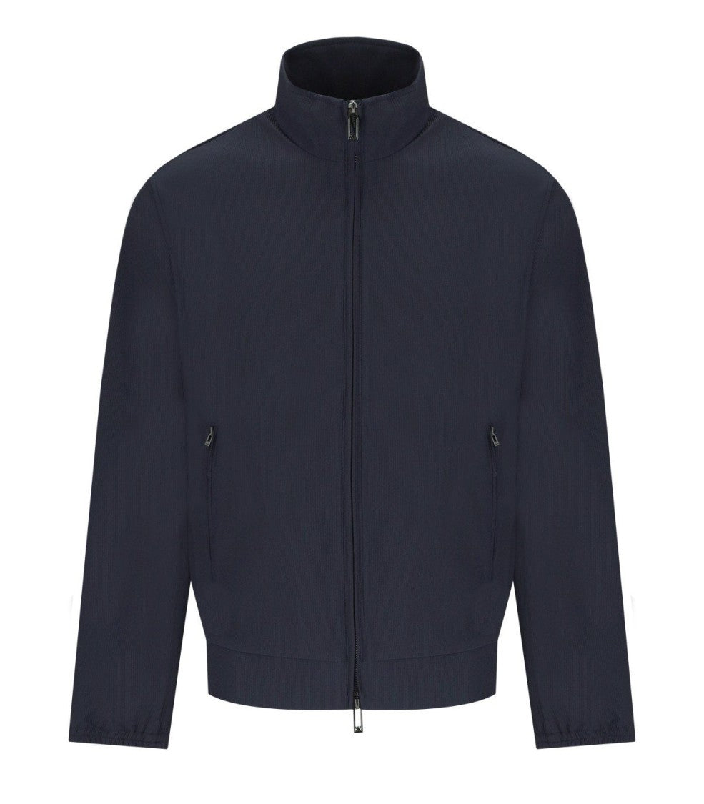 Emporio Armani Navy Blue Ribbed Jacket