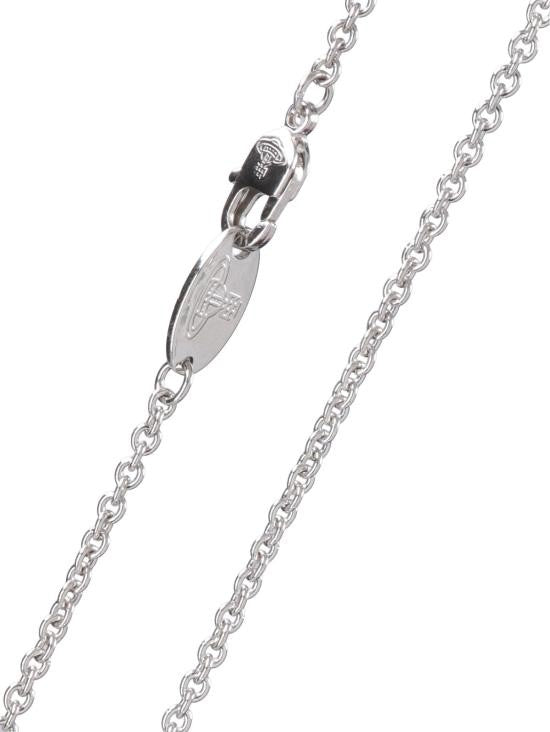 Vivienne Westwood Delicate Planet Pendant Necklace In Oxidized Silver With Platinum Accents
