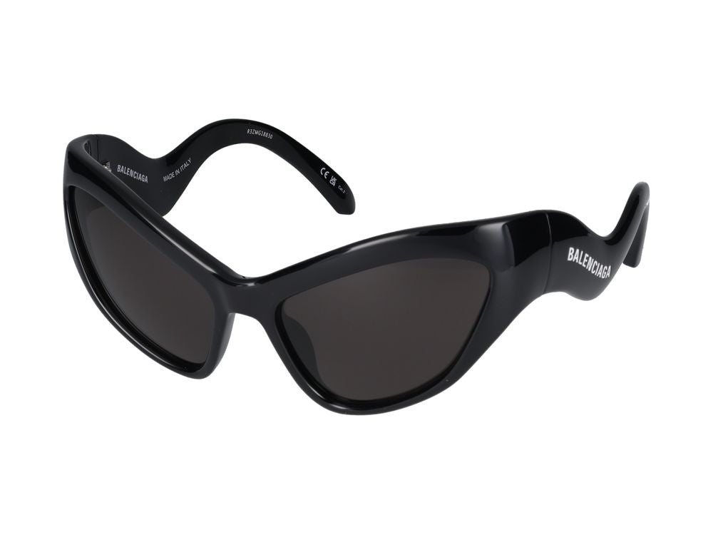 Balenciaga Black Bb0319s Oversized Cat-Eye Sunglasses