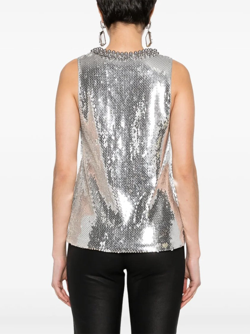 Paco Rabanne Fitted Neutral Sleek Minimalist Design Top
