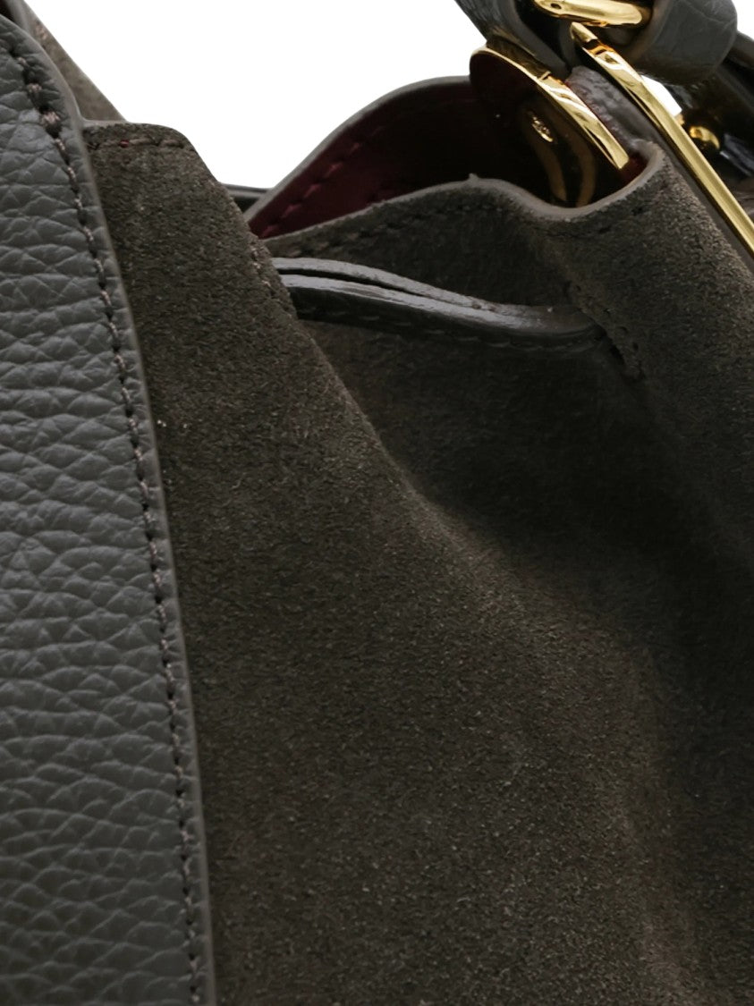 Coccinelle Boom Rounded Brown Suede Handbag