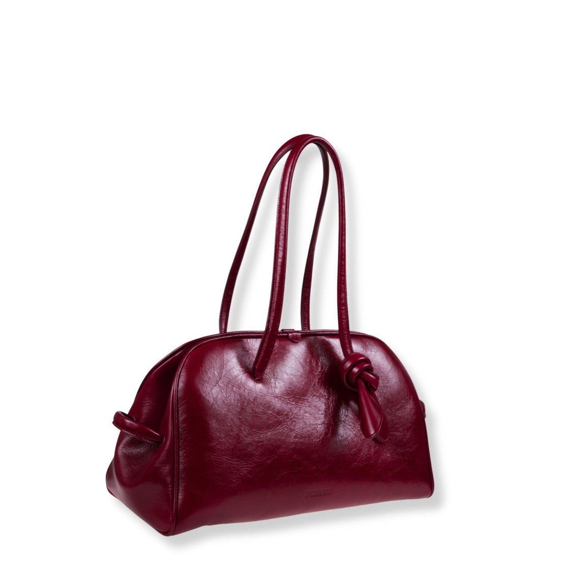 Jacquemus Vintage-Finish Bowling Handbag With Knot Detail