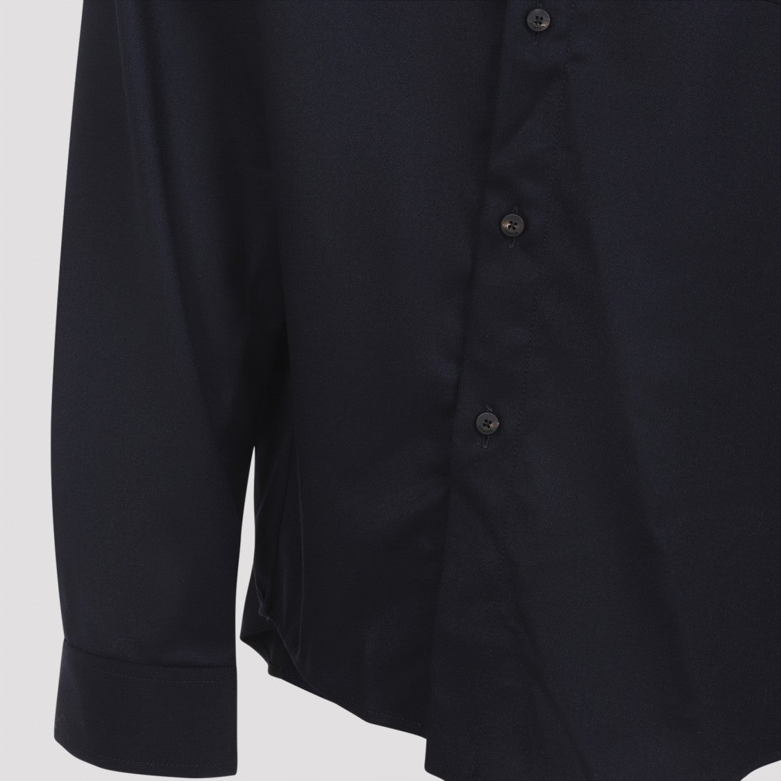 Jacquemus La Chemis Cuadro Navy Blue Virgin Wool Shirt