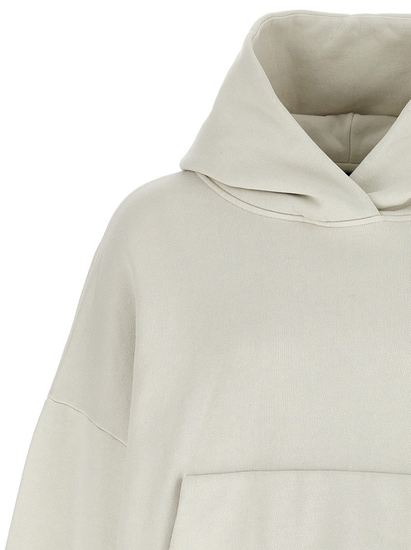 Entire Studios Comfort Fit Cropped Cotton Hoodie With Kangaroo Pocket