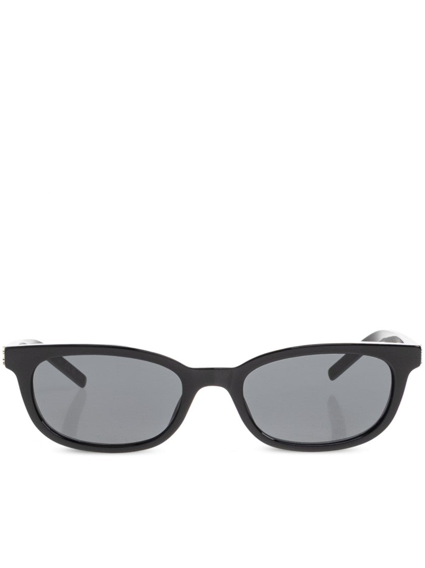 Saint Laurent M160 Glossy Black Rectangular Sunglasses