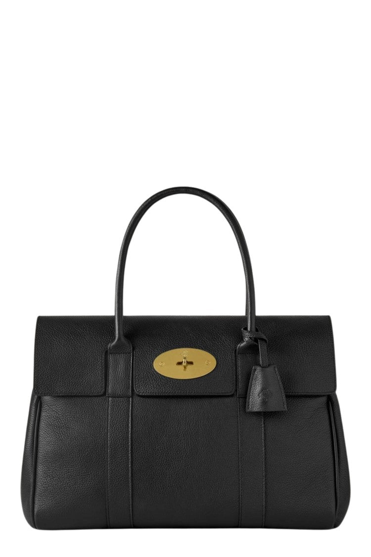 Mulberry Black Bayswater Small Classic Grain Padlock Leather Handbag