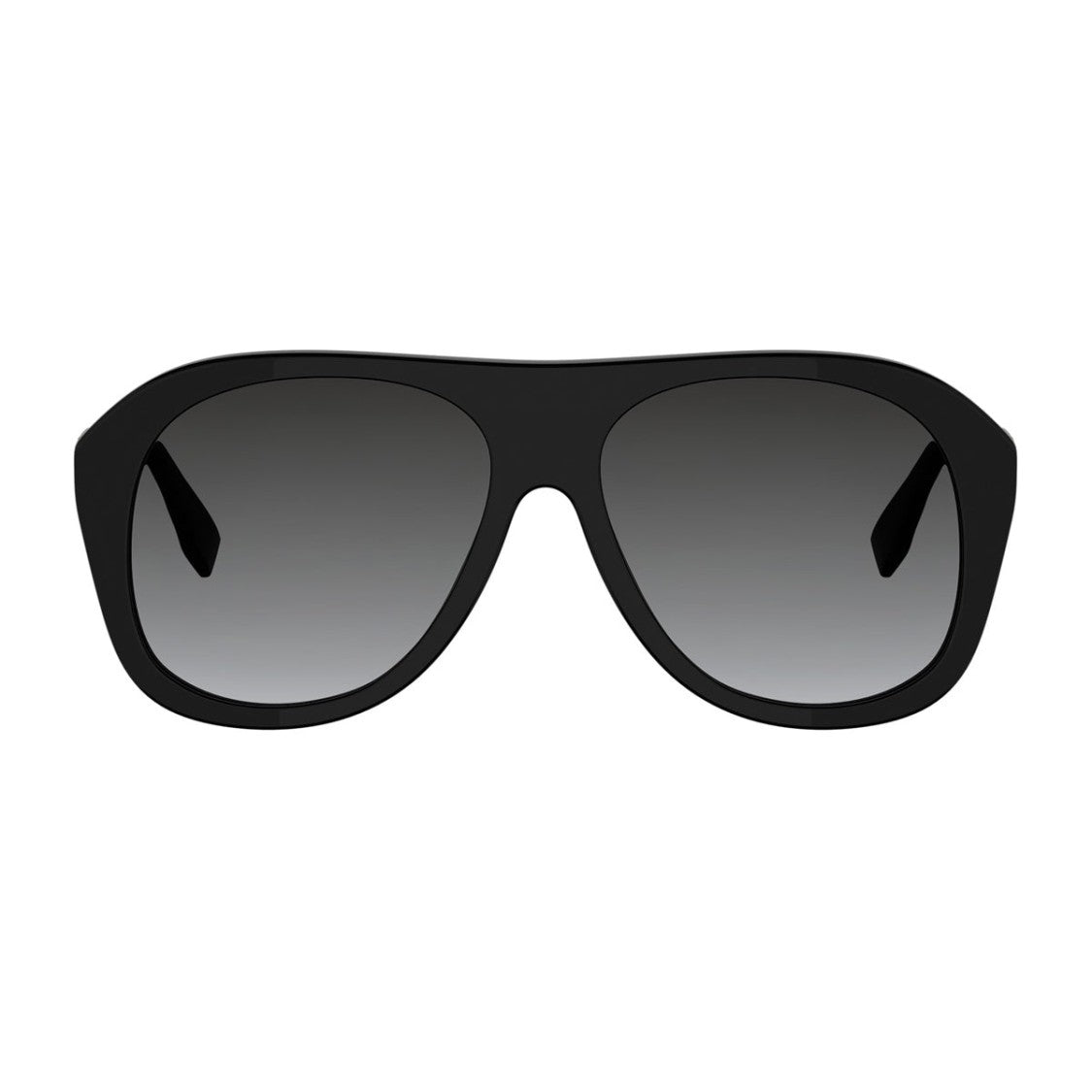 Fendi Black Tube Oversized Aviator Acetate Sunglasses