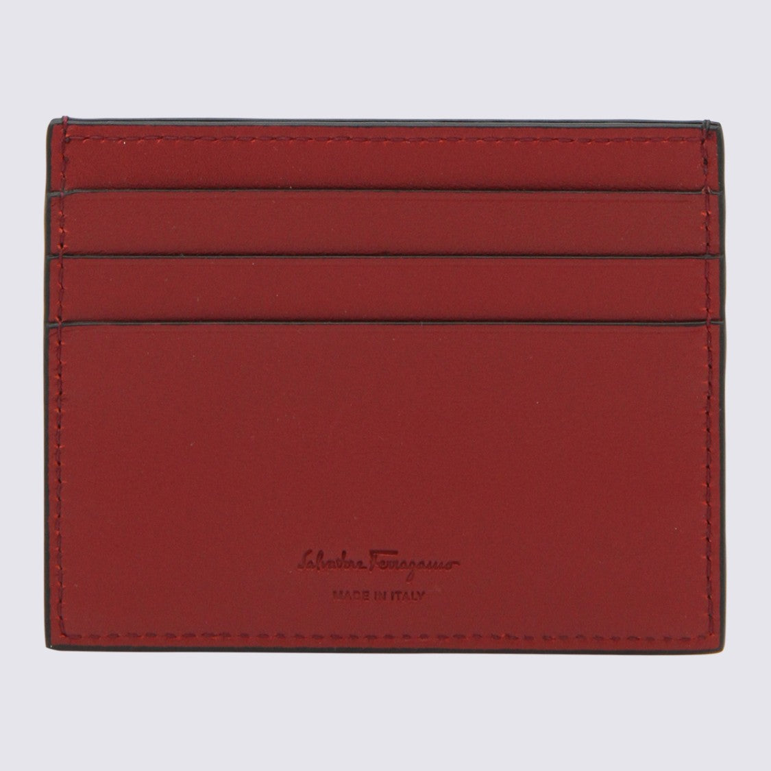 Ferragamo Textured Cardholder Wallet With Contrasting Interior