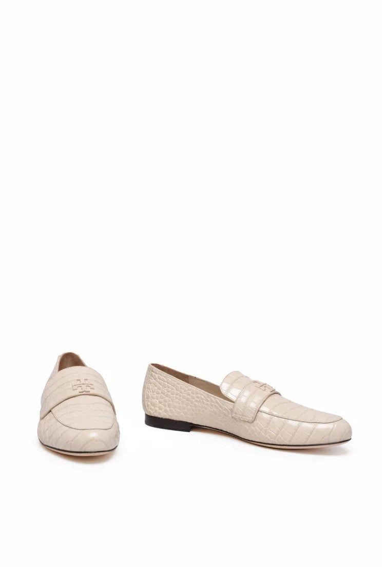 Tory Burch Leather Loafers - Cream