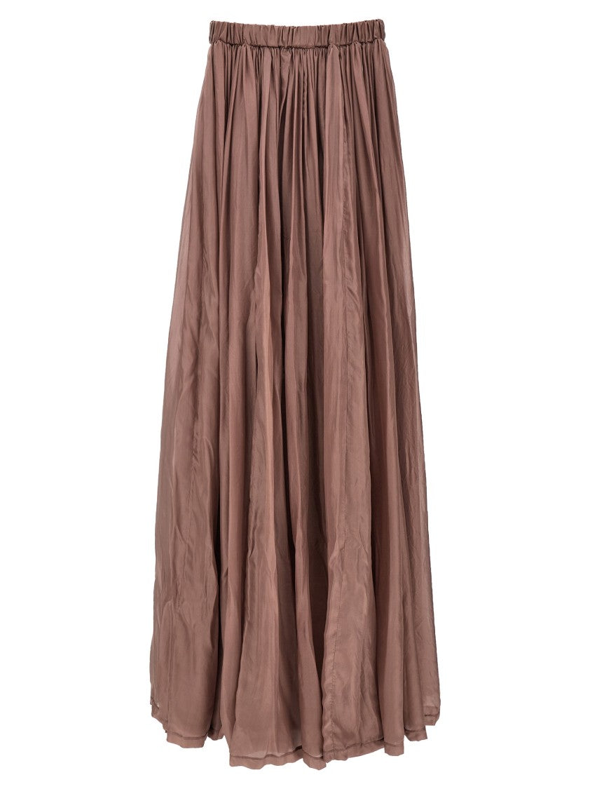 Rick Owens Floor-Length Silk Dress With Elasticized Bodice
