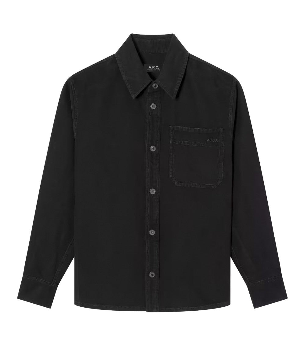 A.P.C. Black Heavyweight Canvas Overshirt