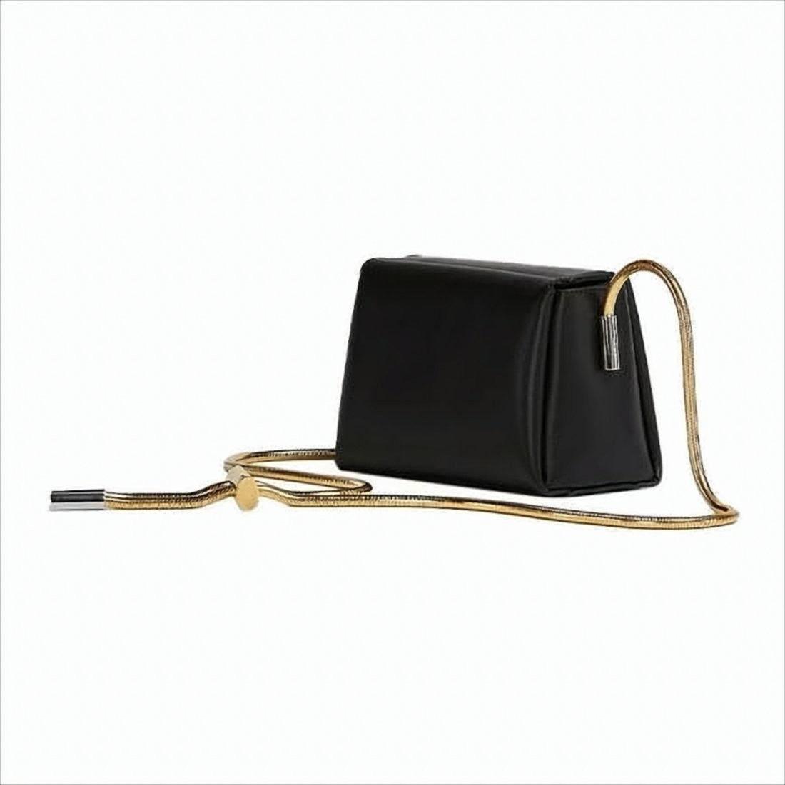 Marni Sleek Rectangular Leather Crossbody Bag With Gold-Tone Strap