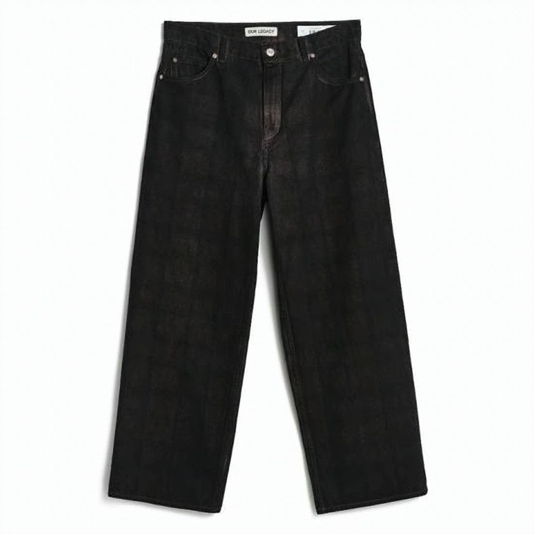 Our Legacy Straight-Leg Pants With Subtle Dark Plaid Pattern