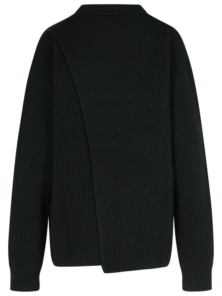 Jil Sander Black Wool Crew Neck Sweater