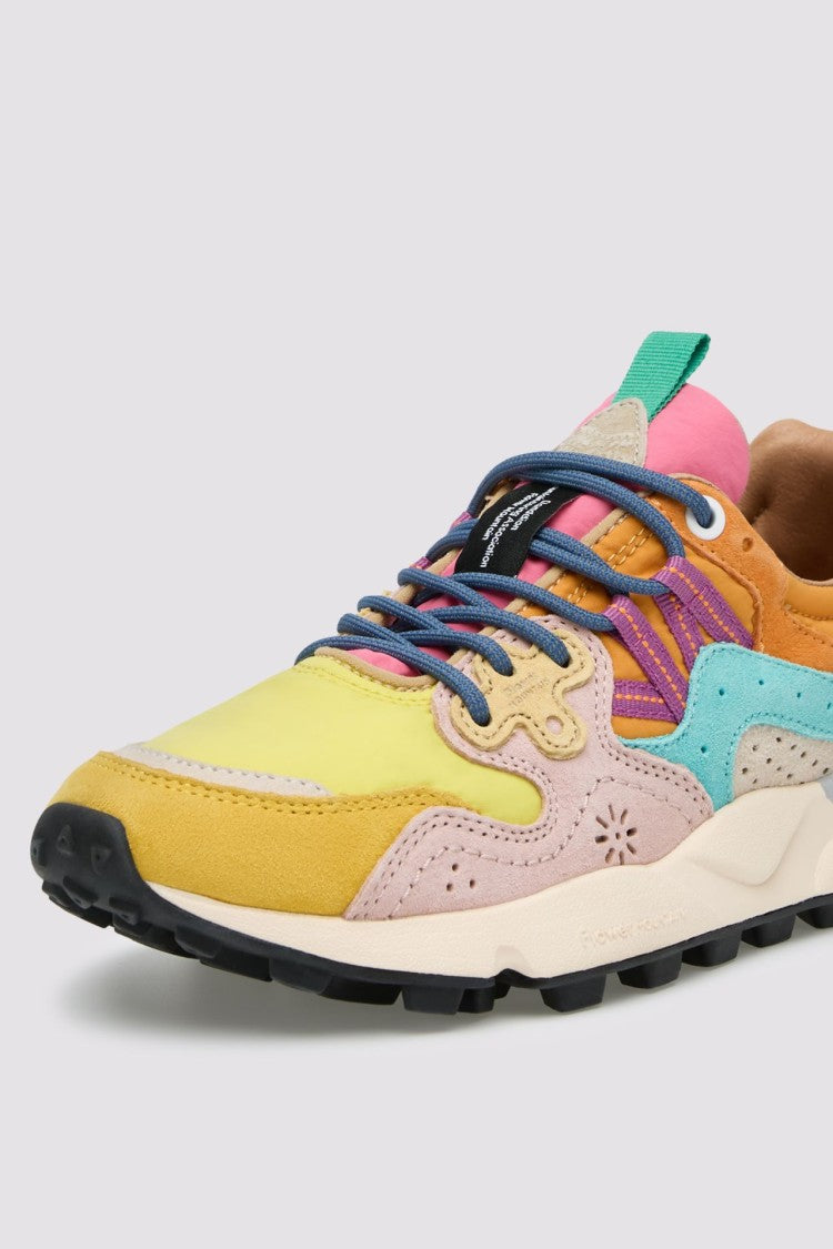 Flower Mountain Multi-Colored Sneakers With Chunky Sole And Decorative Perforations