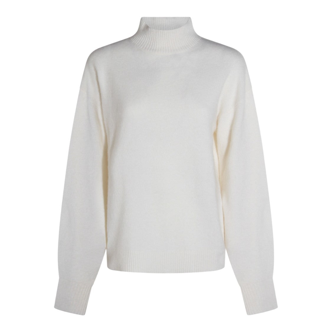 Malo High Neck White Knit Sweater