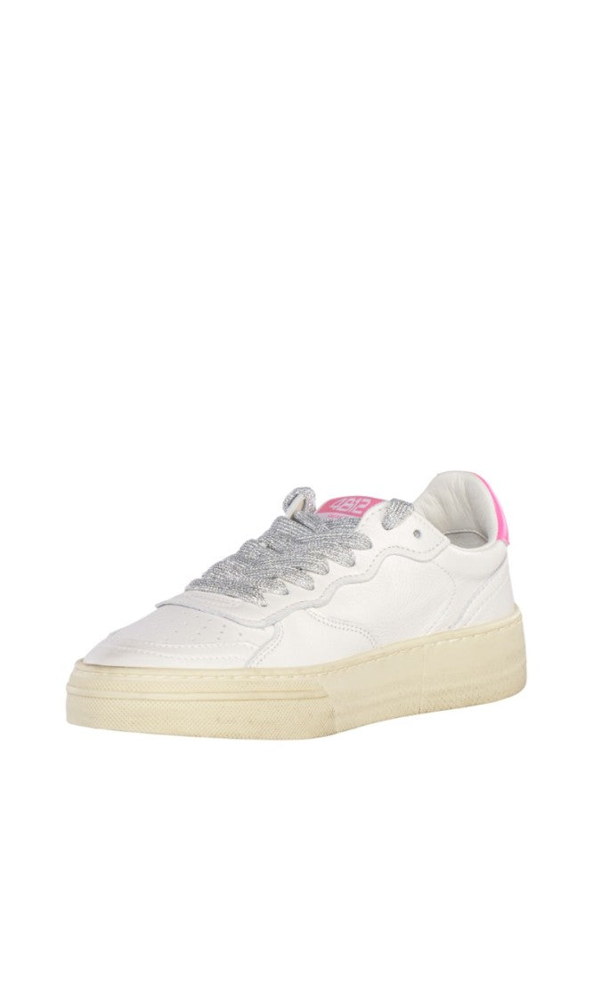4B12 Soft White Leather Sneakers