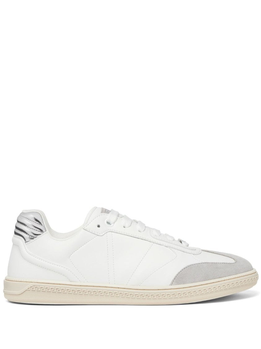 Versace Low-Top Multicolour Sneakers With Silk And Nylon Accents