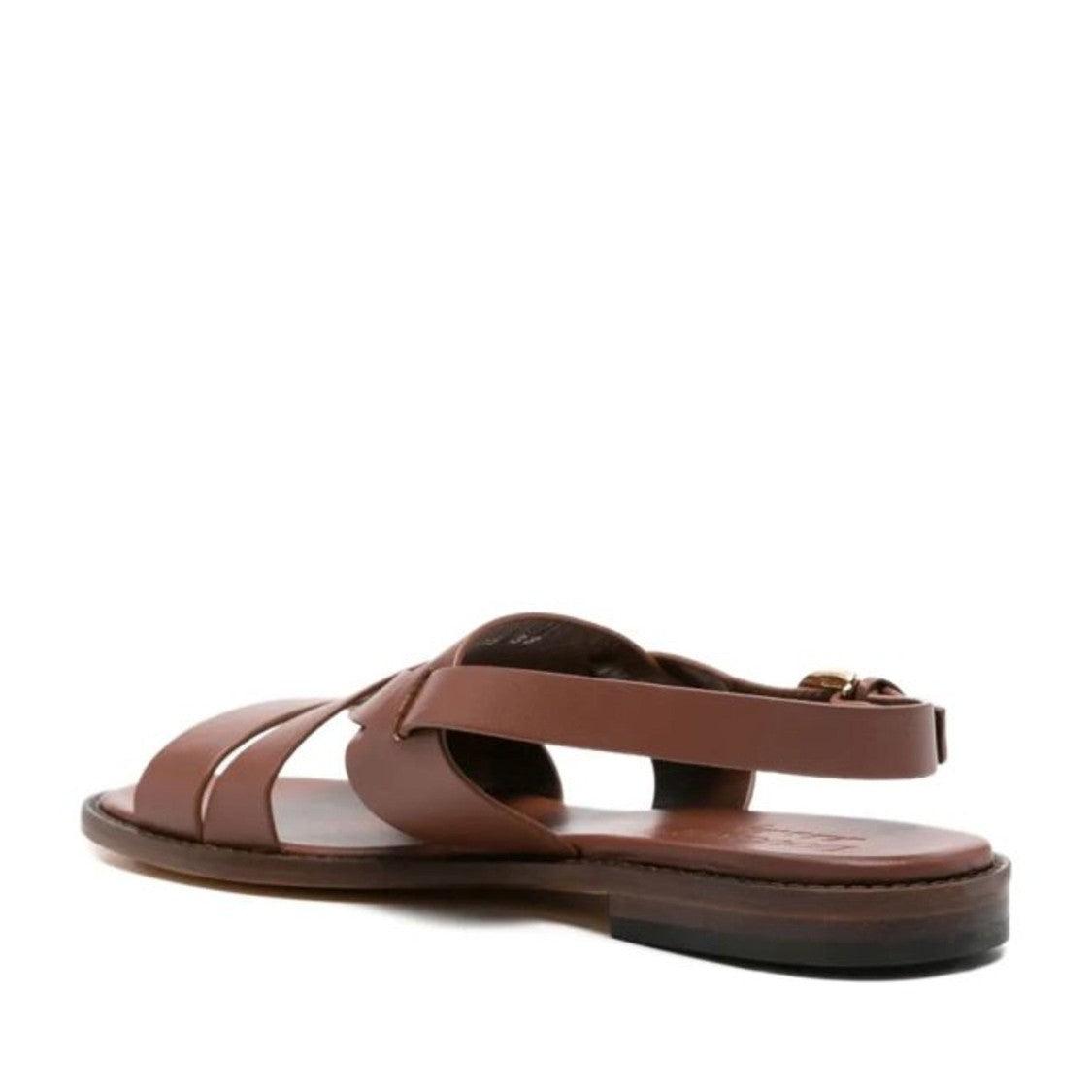 Doucal's Beige Minimalist Slingback Leather Sandals