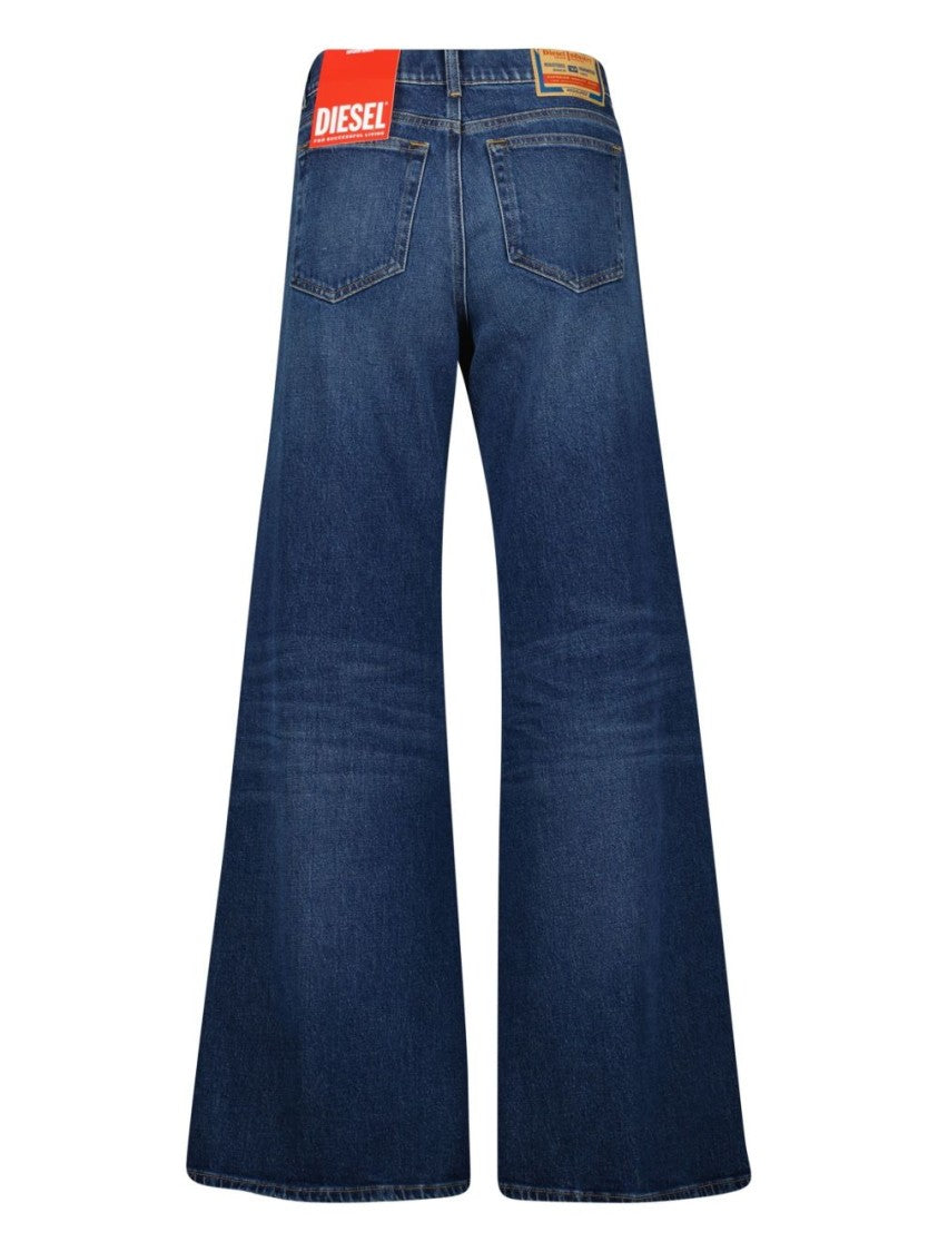 Diesel Wide-Leg Denim Jeans With High Waist