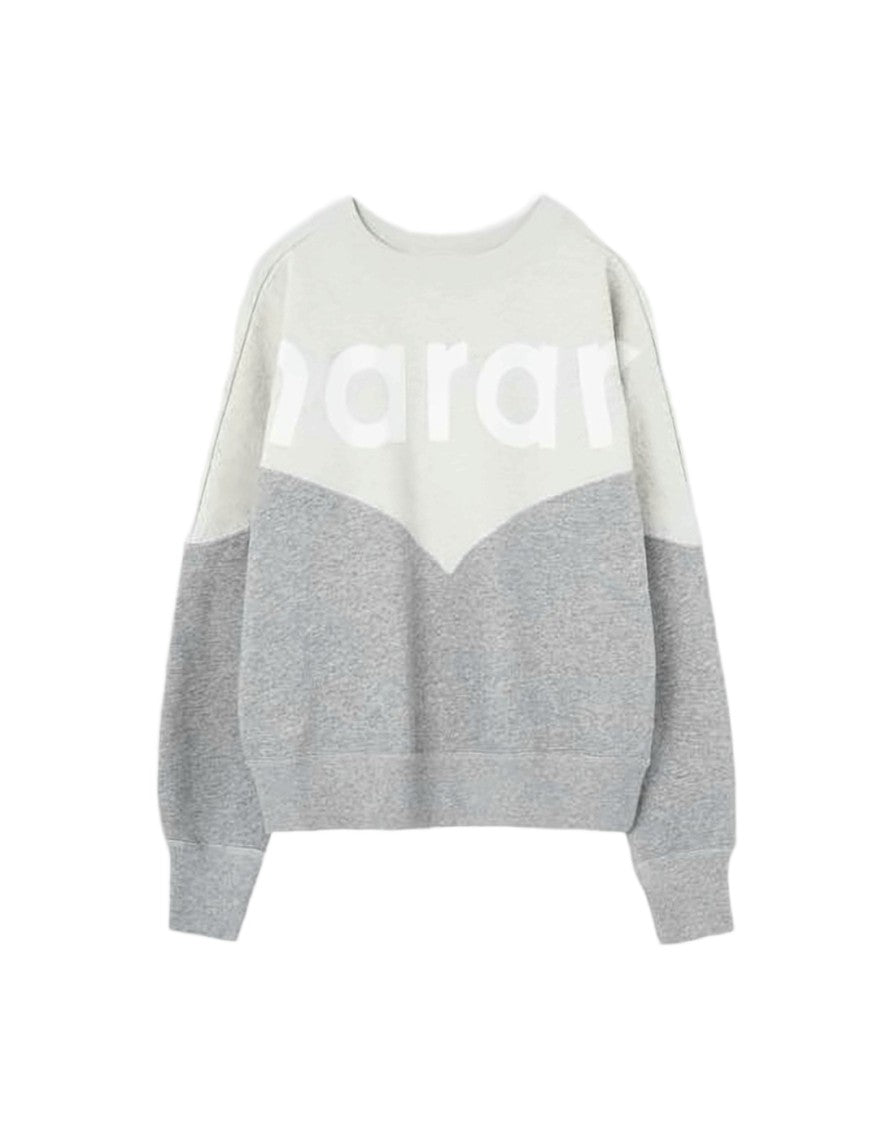 Isabel Marant Long-Sleeve Two-Tone Sweatshirt With Chevron Design