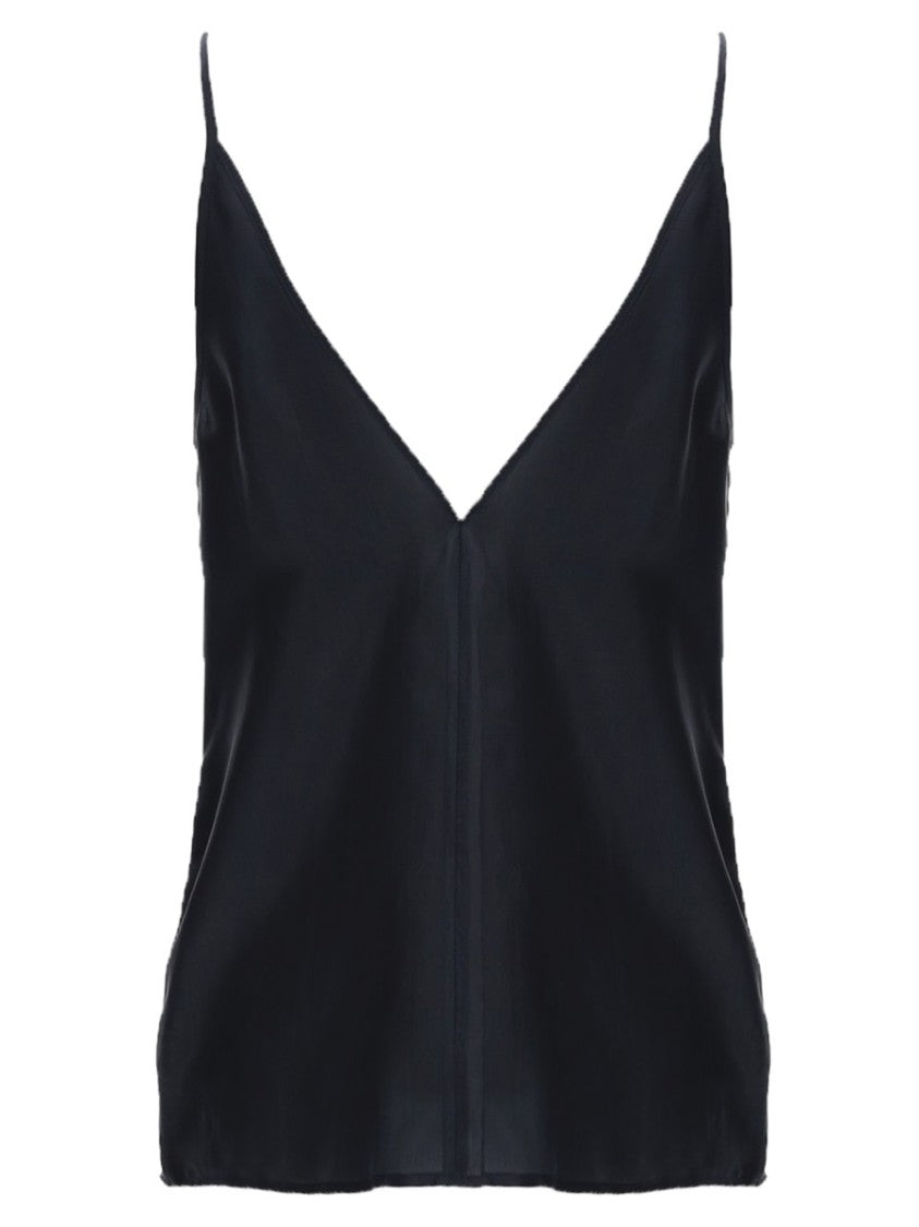 Alysi Neutrals V-Neck Silk Camisole Tank Top