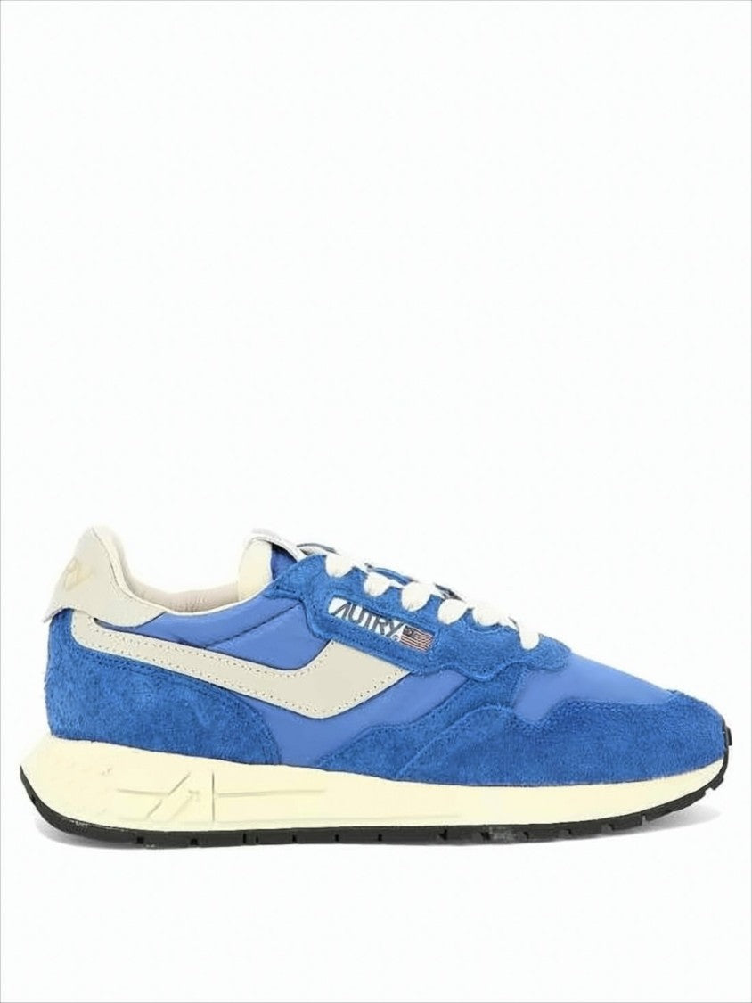 Autry Retro-Inspired Blue Sneakers With Suede And Nylon Upper