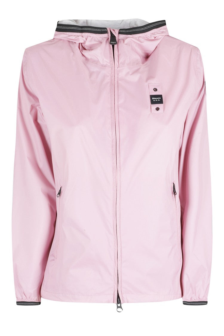Blauer Pink Anawan Hooded Glitter Patch Polyamide Jacket