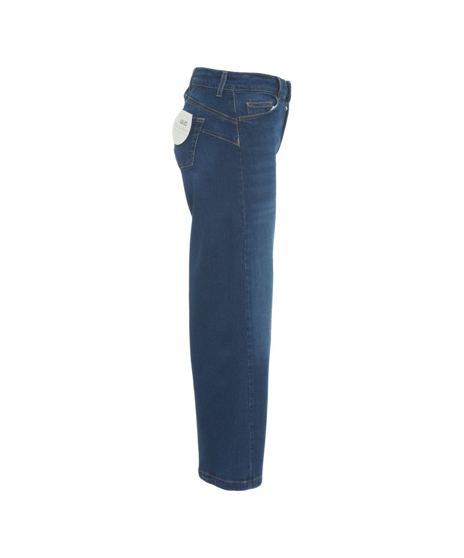 Liu Jo Cropped Wide Leg Jeans