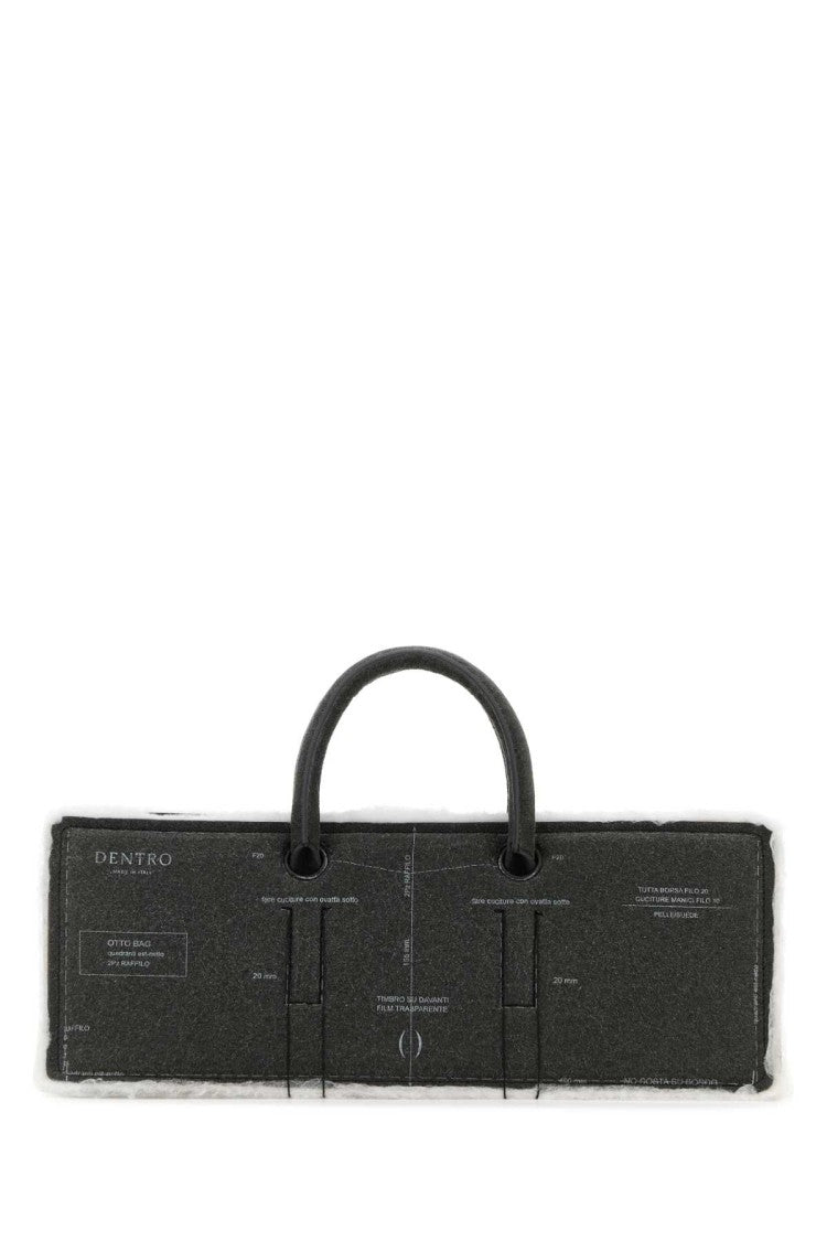 Dentro Grey Leather Otto Handbag