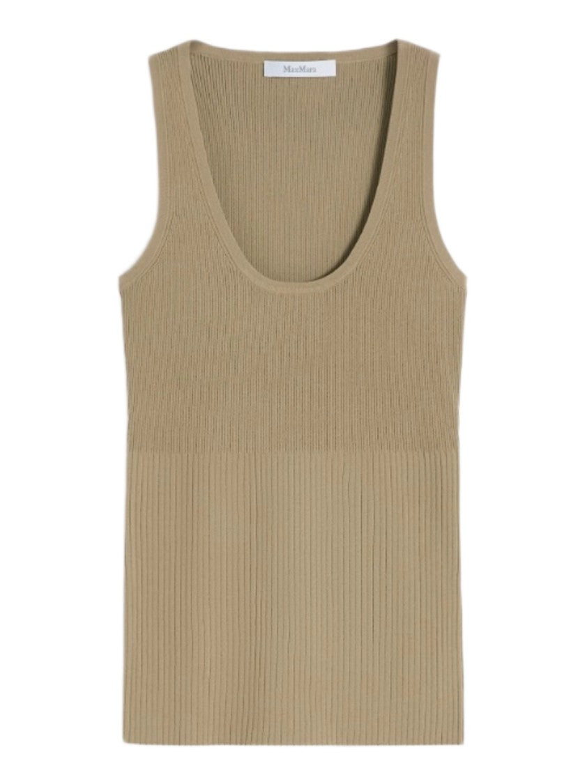 Max Mara Ribbed Tank Top Wide Straps