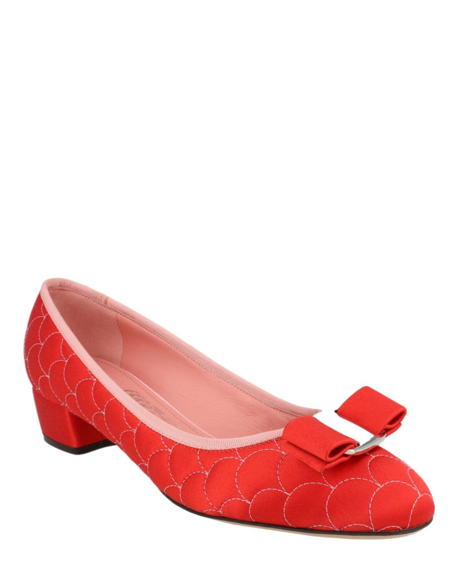 Ferragamo Vara Bow Satin Pumps
