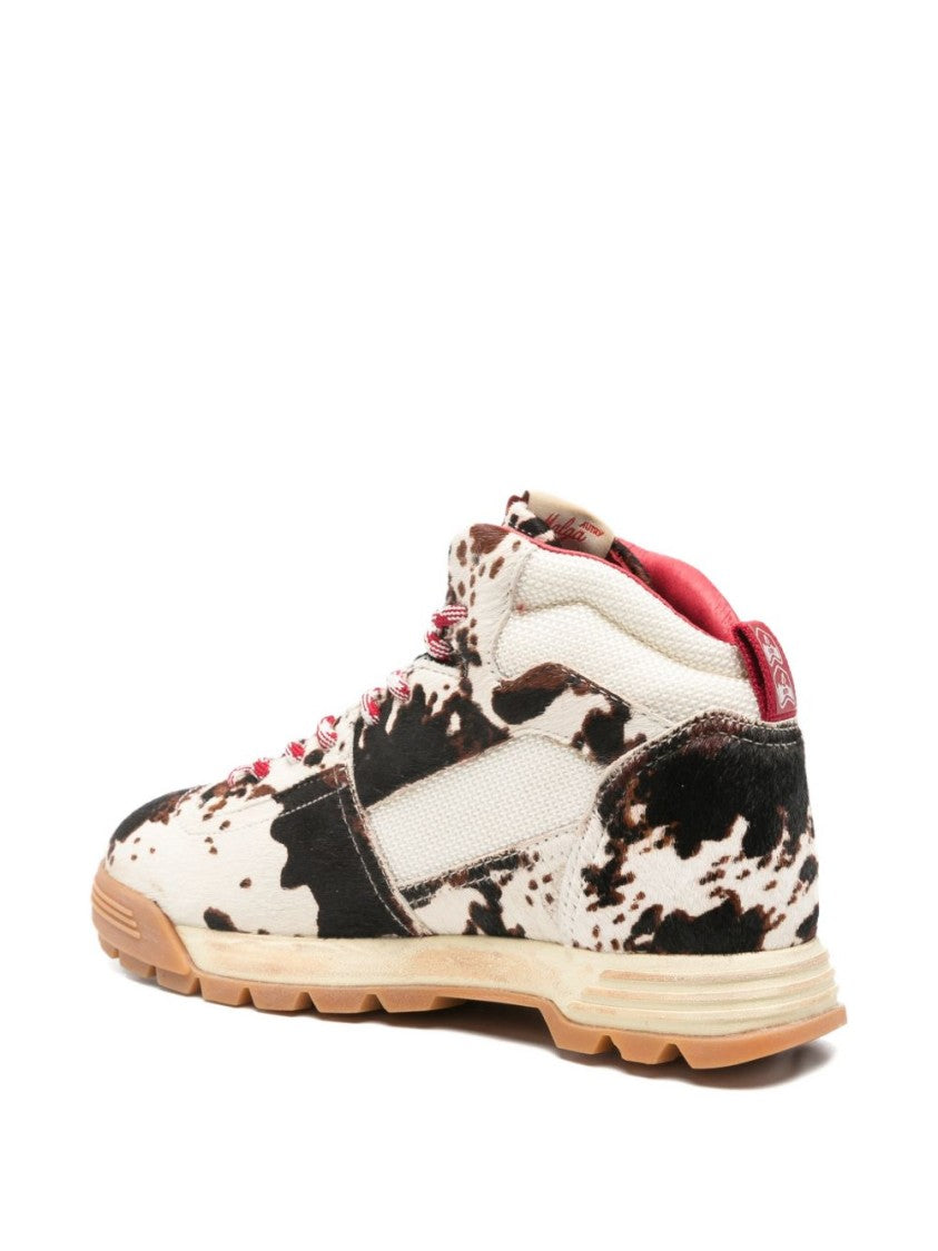 Autry High-Top Sneakers With Distinctive Cowhide Pattern