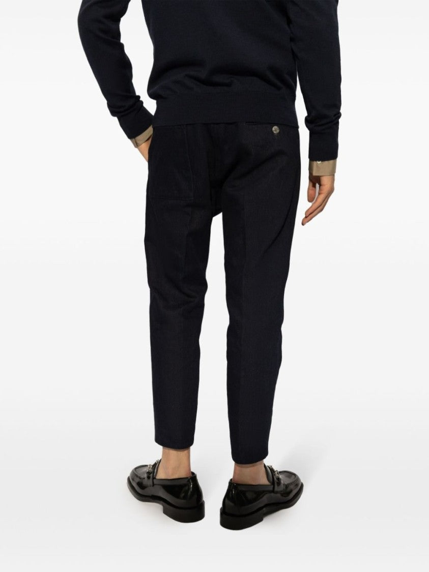 Dsquared2 Cropped Tailored Denim Trousers With Classic Five-Pocket Design