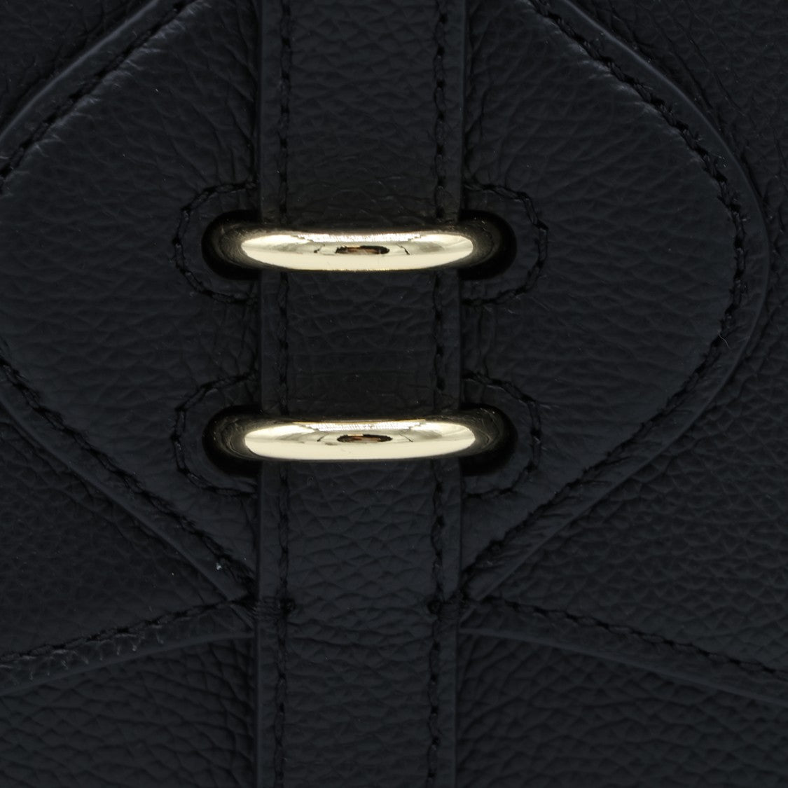 Coccinelle Structured Black Shoulder Bag With Gold-Tone Hardware