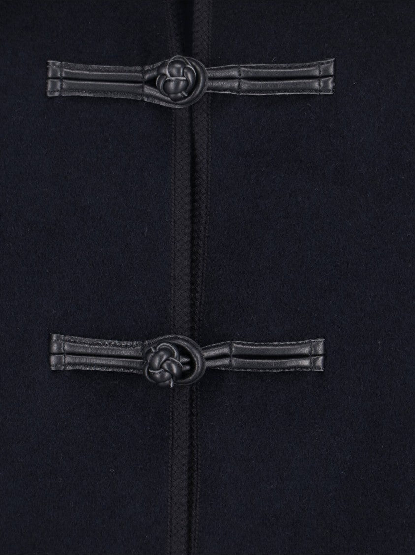 Róhe Navy Wool-Cashmere Mandarin Jacket